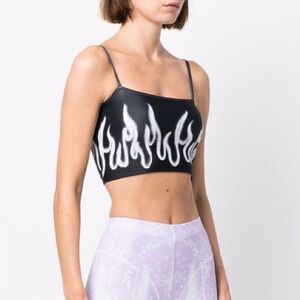 Vision of Super Black Flame Crop Top